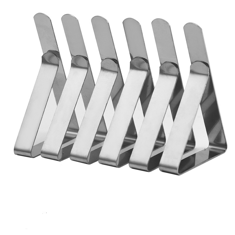 跨境现货供应不锈钢三角台布夹不锈钢三角夹不锈钢桌布夹固定夹