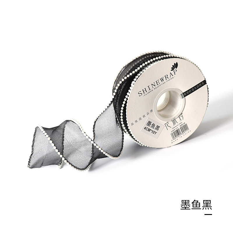 Cinta de embalaje para flores con perlas bilaterales, para regalos y ramos, fábrica al por mayor