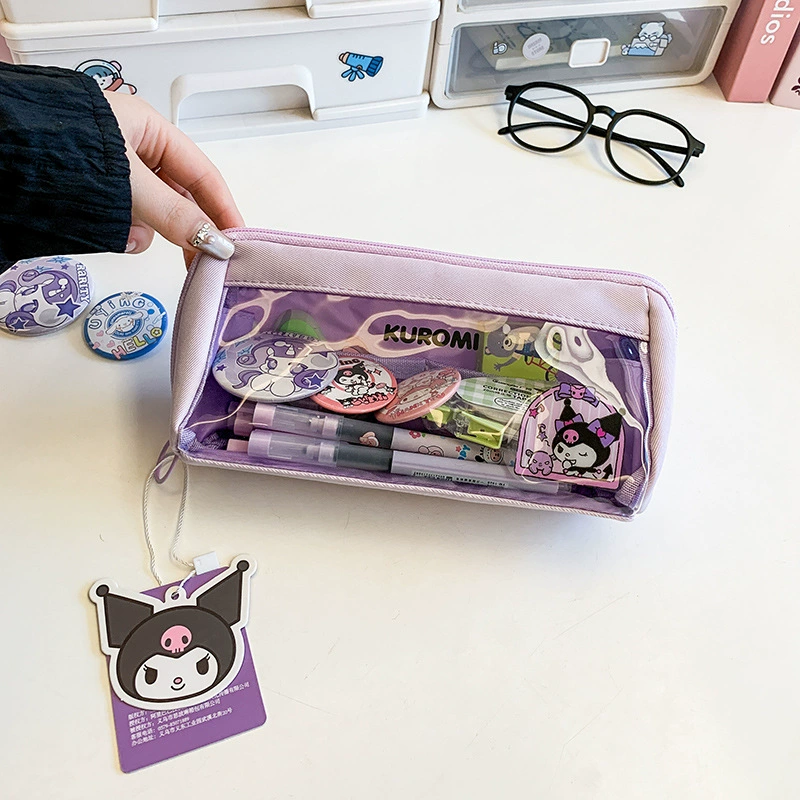 Косметичка Sanrio стеганая с синтепоном-наполнением, просторная дорожная организация, рисунки с героями