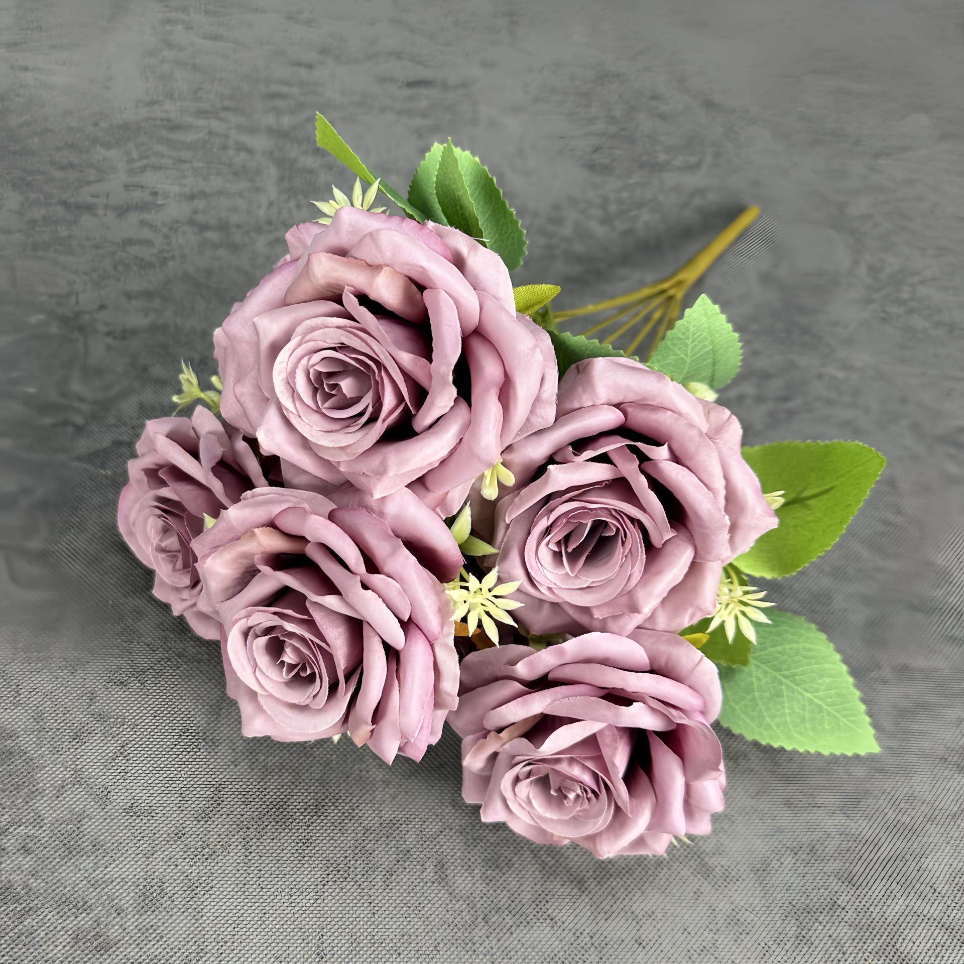 Flor artificial 7 cabeza Austin Rosa peonía flor boda apoyos Rosa artesanía flor falsa al por mayor