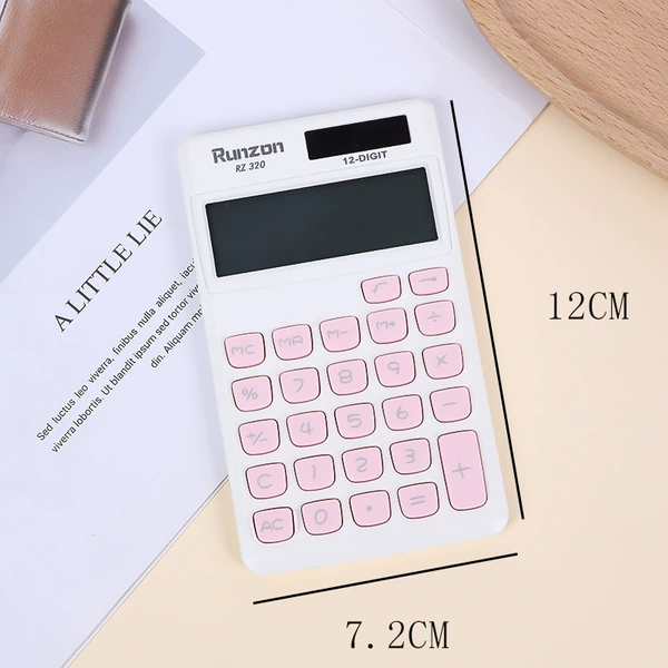 320 mini small dual power supply calculator white