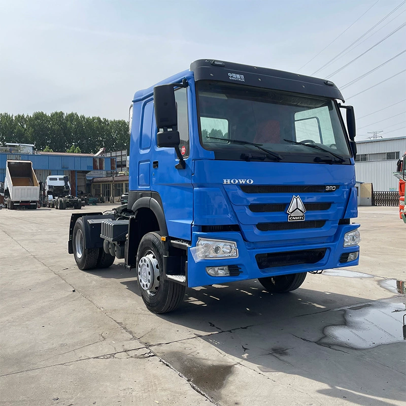 Sinotruk Howo 4*2 тягач с прицепом, 375 л.с., для перевозки контейнеров, новые шины