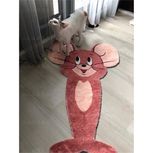 Tom Cat Carpet Staircase Cat and Mouse Cashmere Special-Shaped Creative Jerry Bedside Blanket Bedroom Stairwell Floor Mat