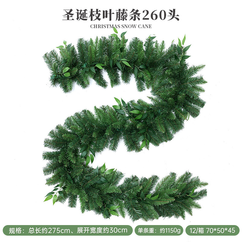 Simulación transfronteriza decoración navideña ratán aguja de pino fruta de pino decoración navideña decoración de pared diseño de atmósfera simulación ratán navideño