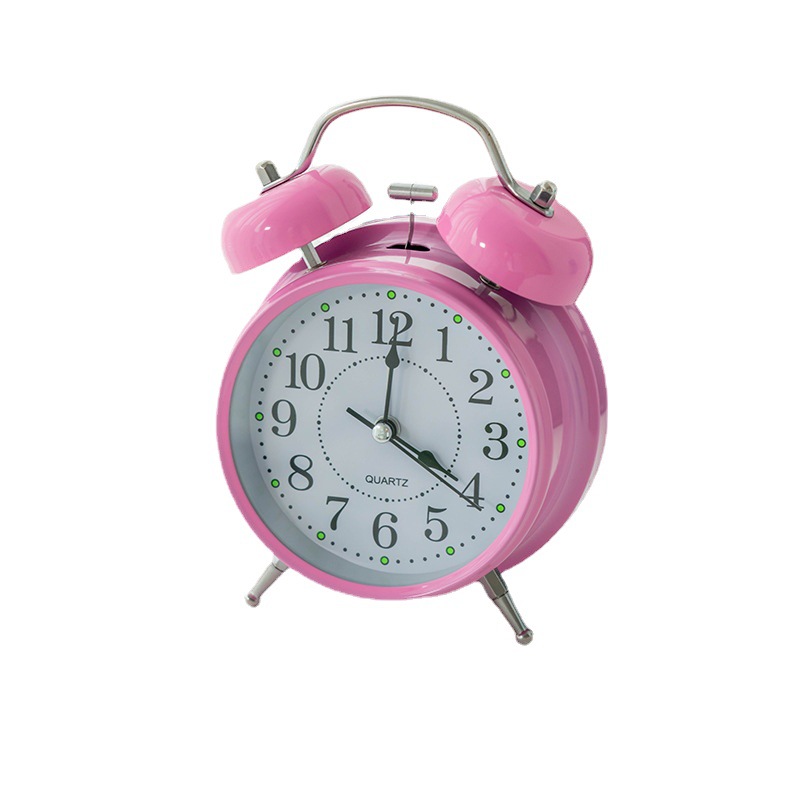 Fabricantes al por mayor de 4 pulgadas de metal digital silencioso reloj de despertador de mesa adornos multicolores reloj de cara