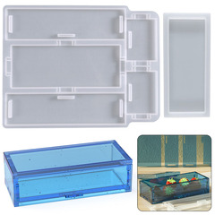 DIY Crystal Epoxy Resin Mold for "Yu Meiren" – Rectangular Pencil Organizer Box, Silicone Mold Wholesale