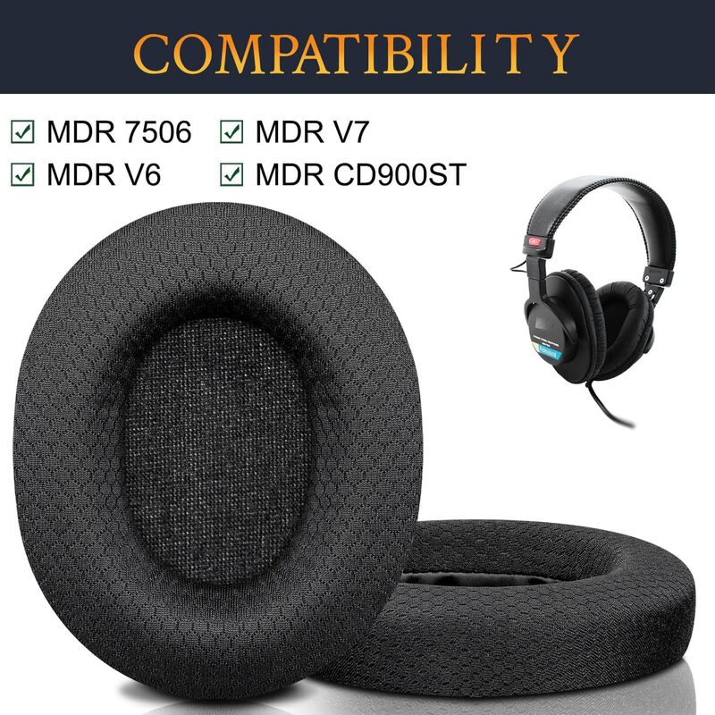 For SONY MDR-7506 V6 MDR-CD 900ST earphone set sponge sleeve earmuffs