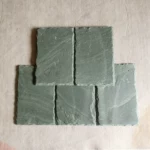 天然绿色石板瓦屋顶青石板瓦片 屋面板岩页岩瓦板防腐隔热平板瓦