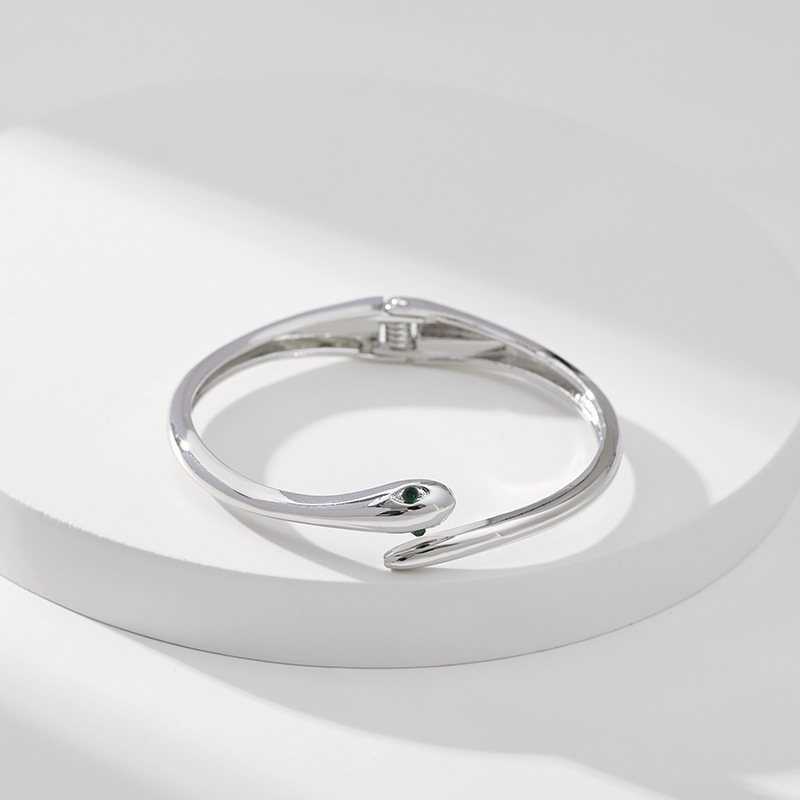 Retro Snake Alloy Inlay Glass Womenu0027S Bangle 1 Piece