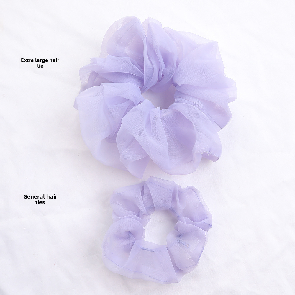Qiyue super grande filato di seta brillante intestino crasso anello per capelli piccolo fresco corda per la testa organza cravatta per capelli anello per intestino crasso corda per capelli all'ingrosso_voghion.com