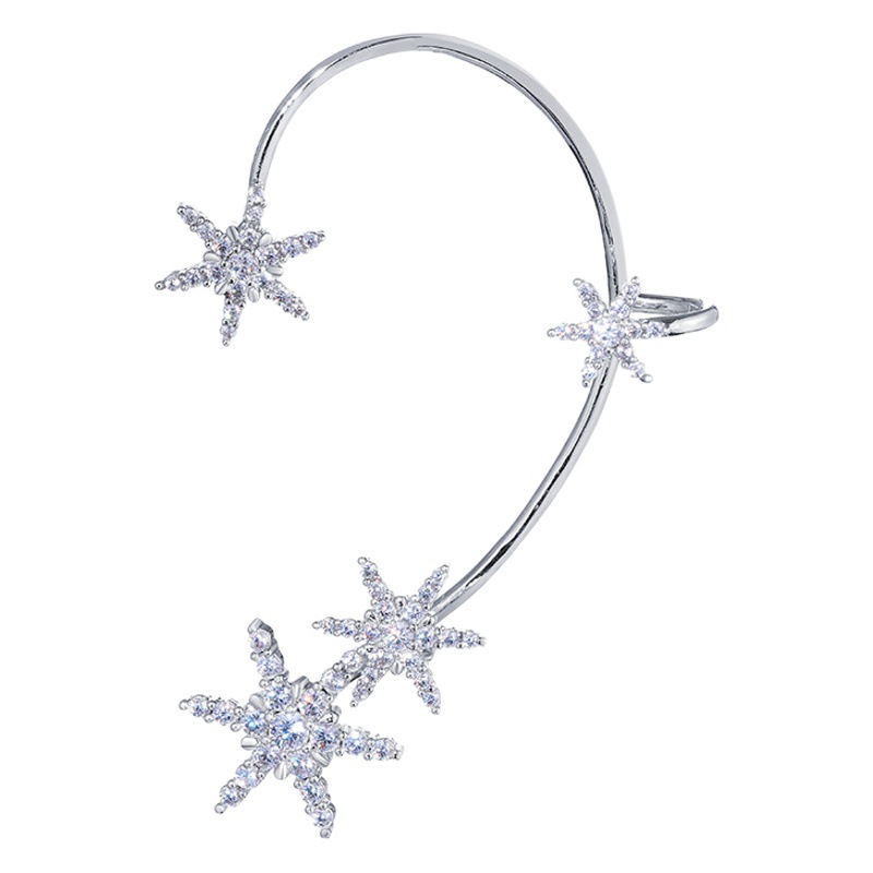 Super Flash Butterfly Ear Hanging Without Ear Holes Ear Clip Women's One-piece Elegant Elegant Fashionable All-match New Earrings
