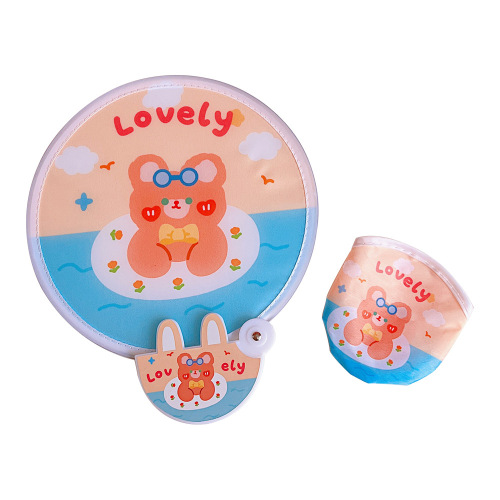 Tengyi Youpin original folding fan cute mini cloth covered portable fan holiday gift folding fan with handle