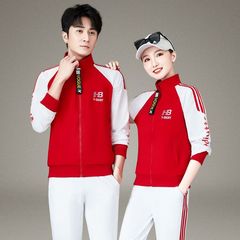 Casual Couple's Set 2024 New Fashion Sports Suit for Men and Women Spring and Autumn Open Cardigan Sweatshirt Running Set of Three Trendy