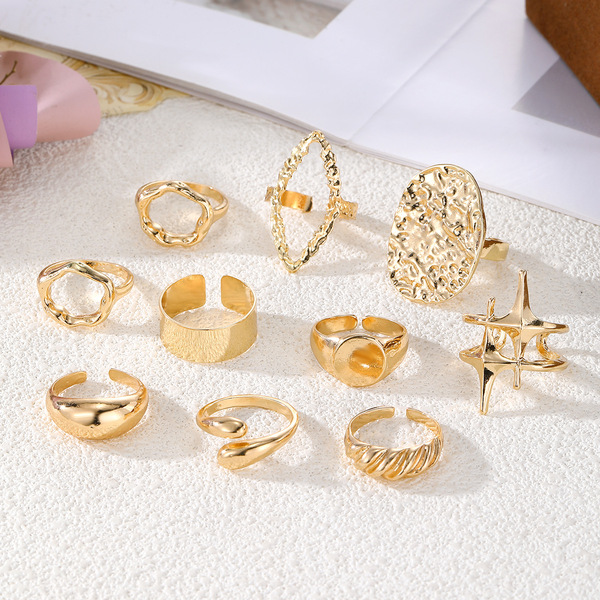 geometric metal ring