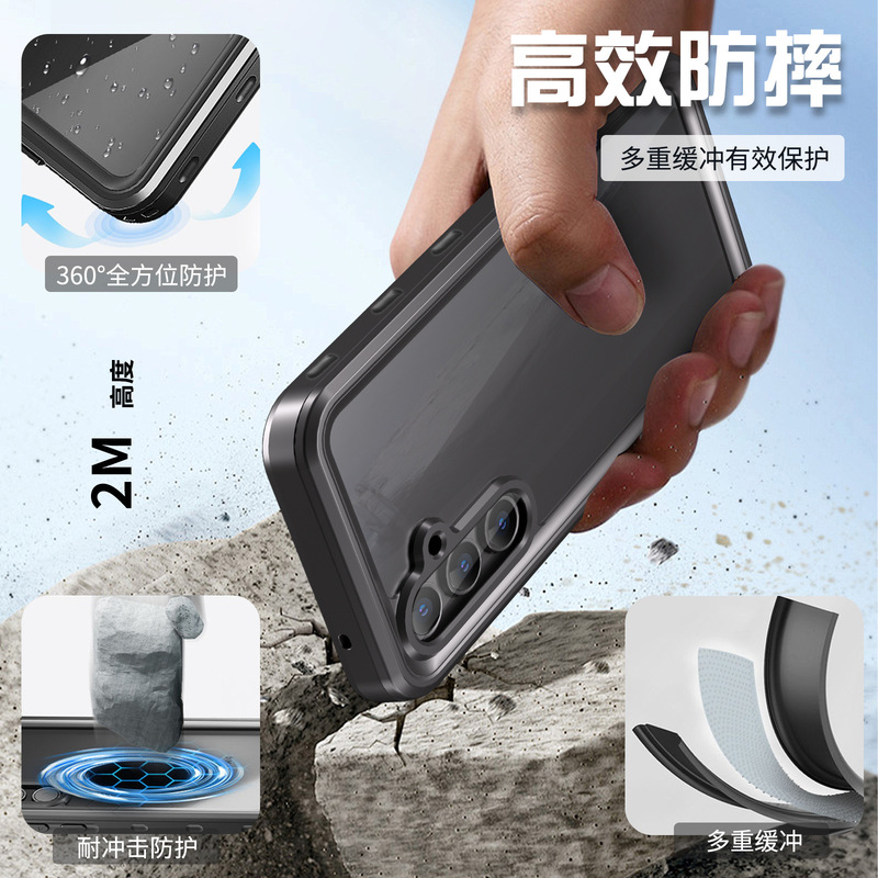 Red Pepper Small Shell Waterproof Case Suitable for Samsung A55 5g Outdoor Swimming Protective Cover Waterproof Phone Case