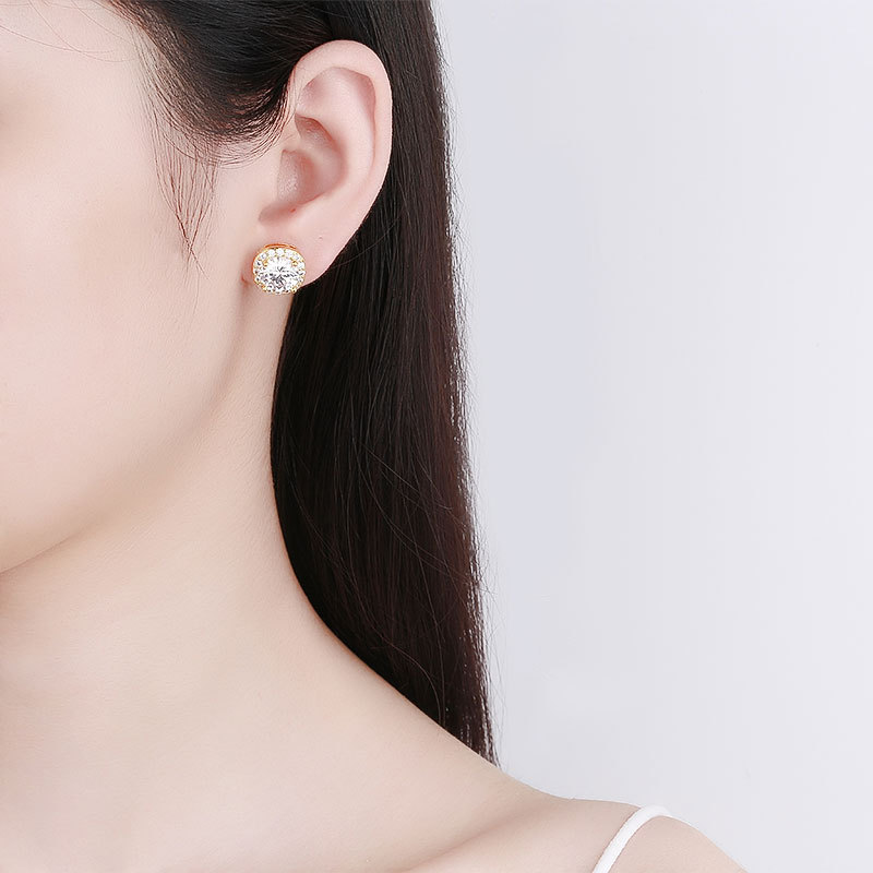 Zircone Klip Ohrringe Für Damen Mit Diamantbesatz Elegant_voghion.com