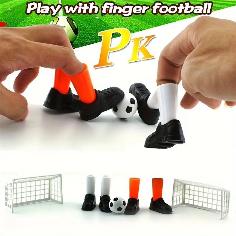 Cross-Border Kidsren's Mini Finger Football Toys Fingertip Football Set Desktop Competitive Interactive Sports Games