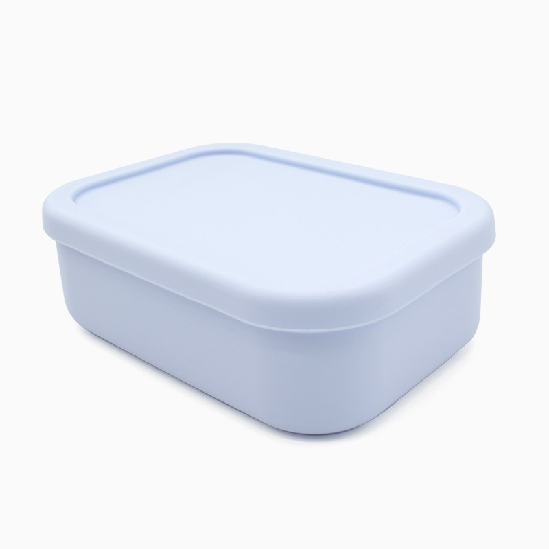 Caja de almuerzo de silicona de estilo japonés sellada horno de microondas trabajador de oficina Bento caja de almuerzo de estudiante portátil caja de almuerzo integrada de tres rejillas