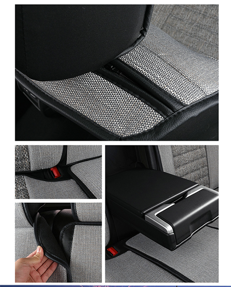 Flax Car Seat Cover, Universal, Full Coverage, Single Seat