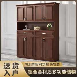 铝合金鞋柜家用别墅门口门厅柜室外户外阳台防水防晒铝蜂窝储物柜