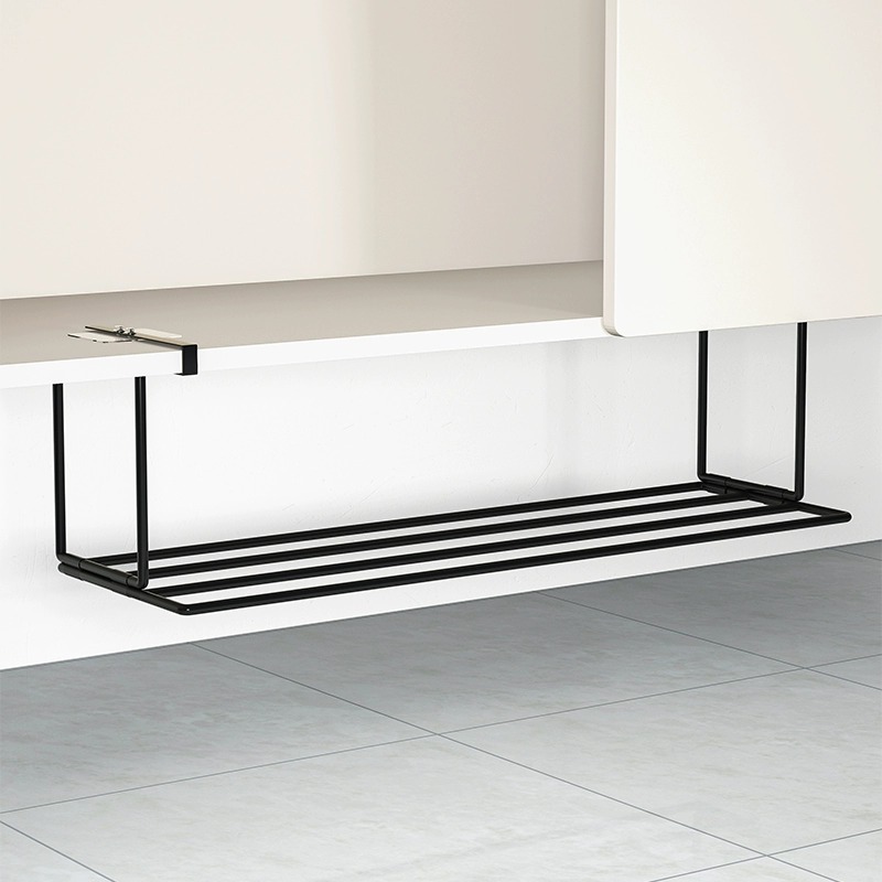 Soporte Colgante para Lavabo Plegable, Sin Perforación, de 1 Capa, para Baño