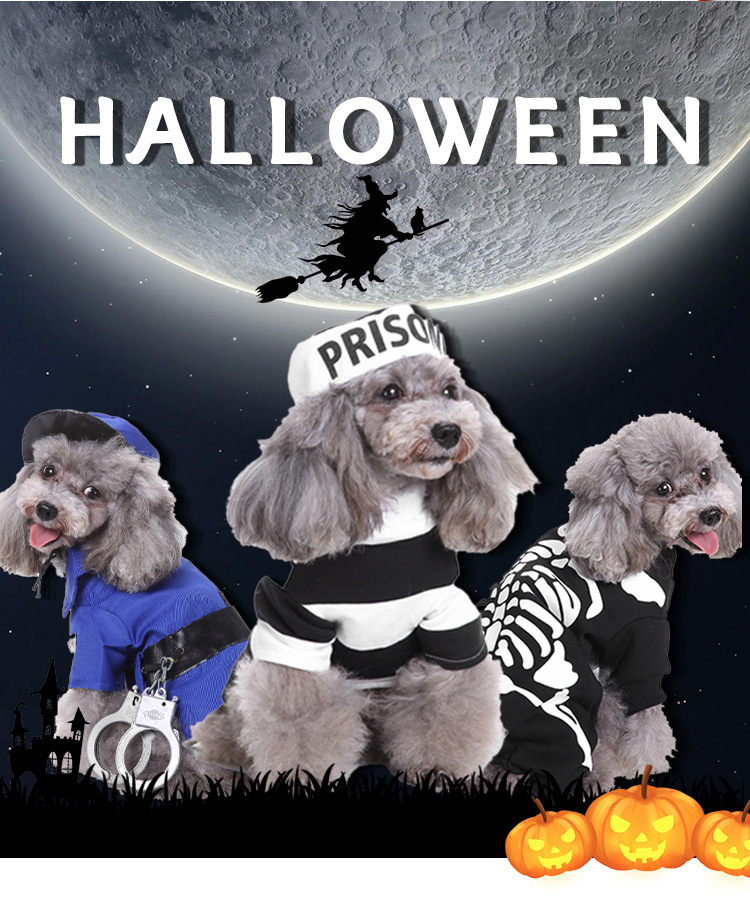 Pet Dog Pumpkin Knitted Sweater Costume Wizard Outfit Christmas Holiday Doggie Clothes Size Small Medium Large X-Large_voghion.com