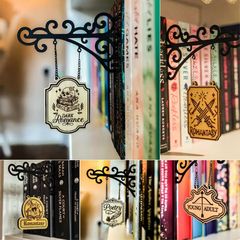 RZP 跨境 Book Nook Tavern Signs 图书类型分隔器 书签分隔标识