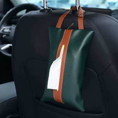 Car tissue box/set Box Hanging Car Decoration Supplies - dark-green-minimum-order-of-200