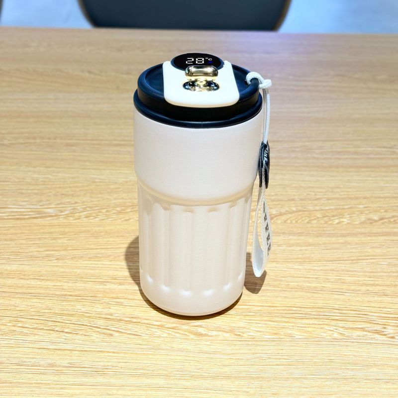 316不锈钢智能咖啡杯保温杯礼品高颜值便携提绳水杯学生随行杯子|undefined