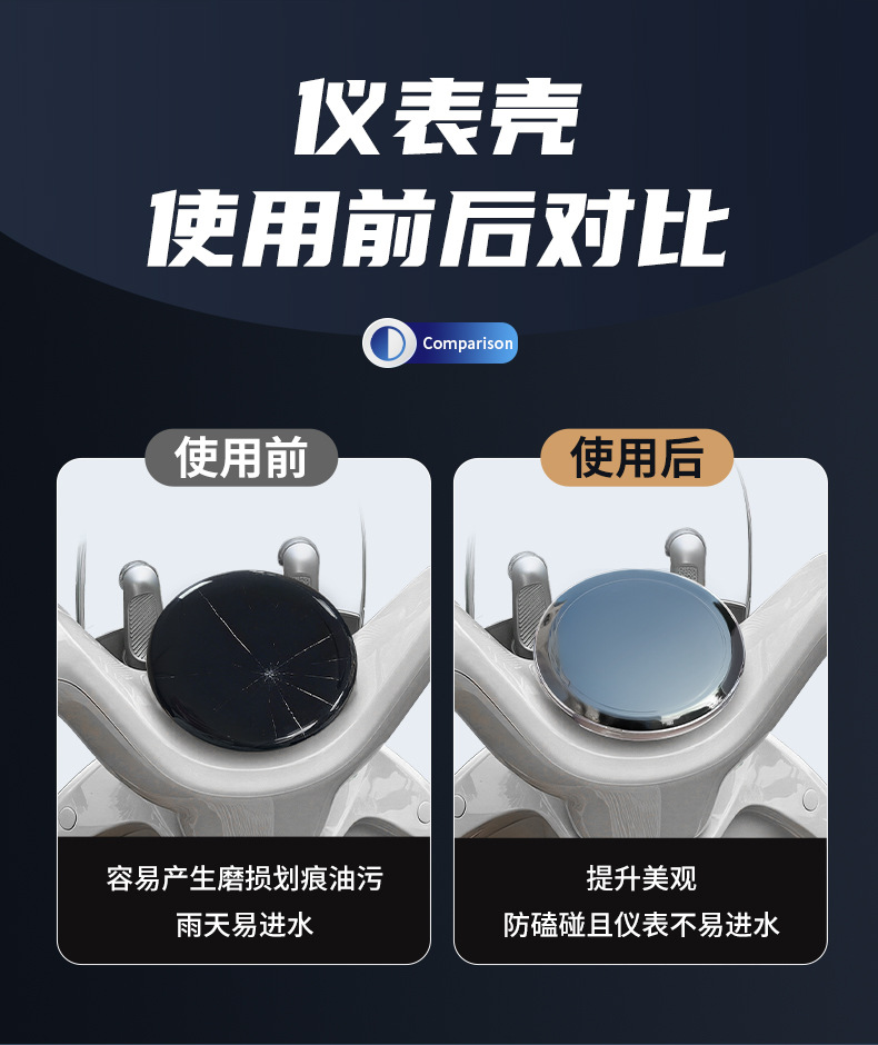 Suitable for Yadi Mulan electric vehicle waterproof instrument case, second-generation screen control panel protective cover accessories