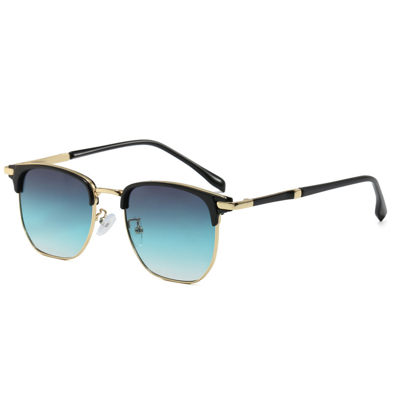 Black gold frame double blue pieces