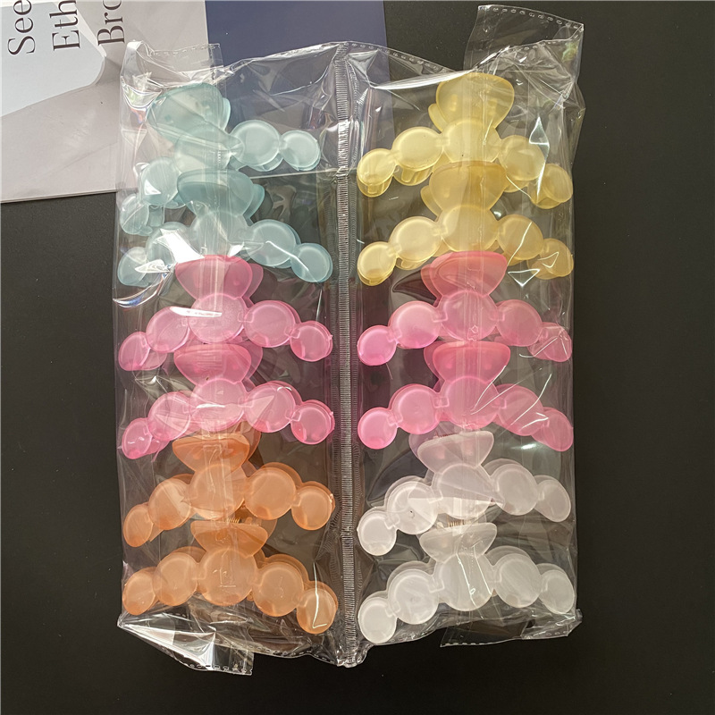 8,8 cm de estilo coreano personalizado transparente esmerilado clip de nuevo cabeza horquilla femenina geométrica accesorios para el cabello joyería múltiple tiburón clip