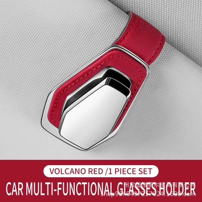 Car suede glasses clip Multimediya və saxlama aksesuarları - red