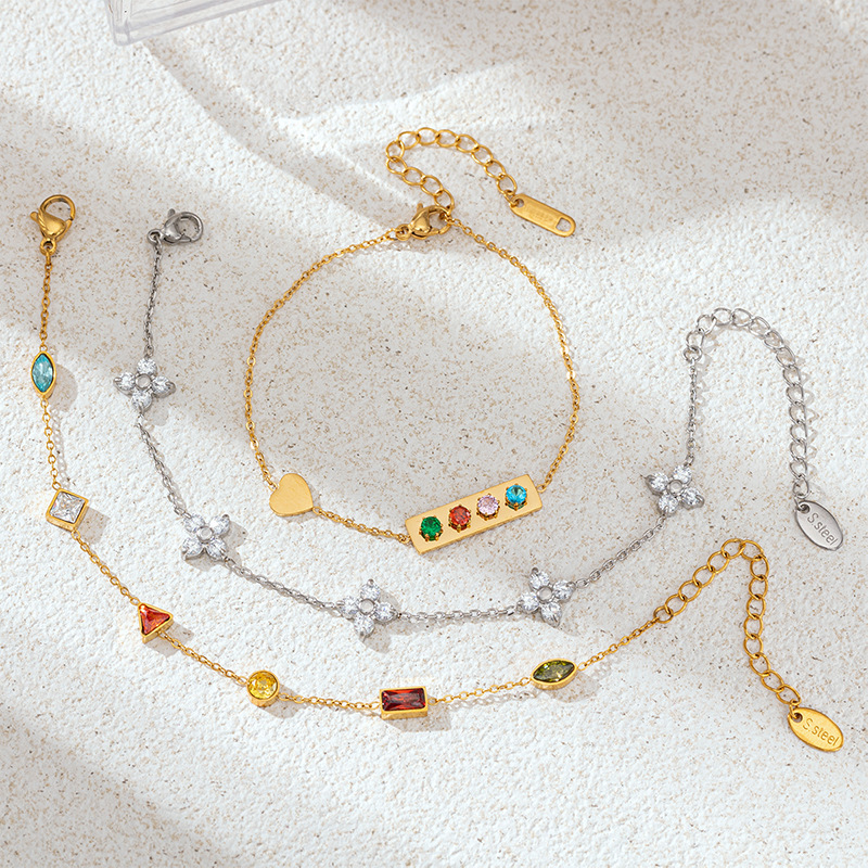 Tina Europa y los Estados Unidos de moda en el viento de diamantes de color amor pulsera de color no desvanecer pulsera de color joyería de lujo ligera sensación de alta calidad