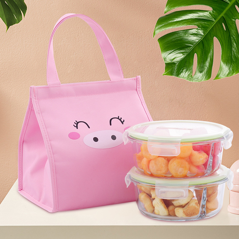 Comercio exterior lindo PET serie aislado lonchera bolsa con arroz en el trabajo Estudiante almuerzo dibujos animados Bento bolso bolsa de Almuerzo