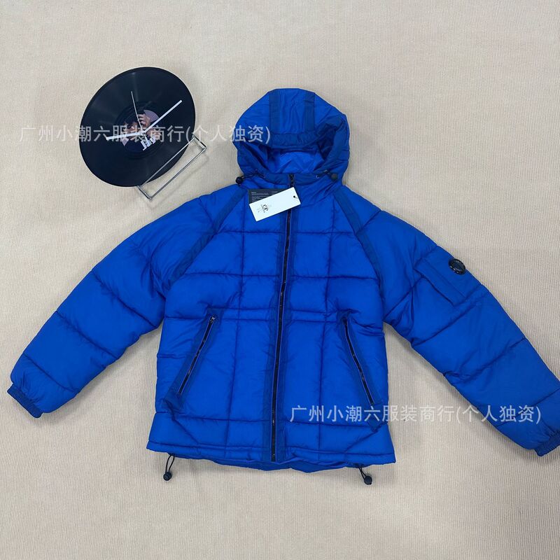 C.P冬季棉服男女镜片街头户外抗寒保暖COMPANY格子拼接连帽面包服|undefined