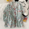 Blue striped KT cat (short-sleeved shorts)