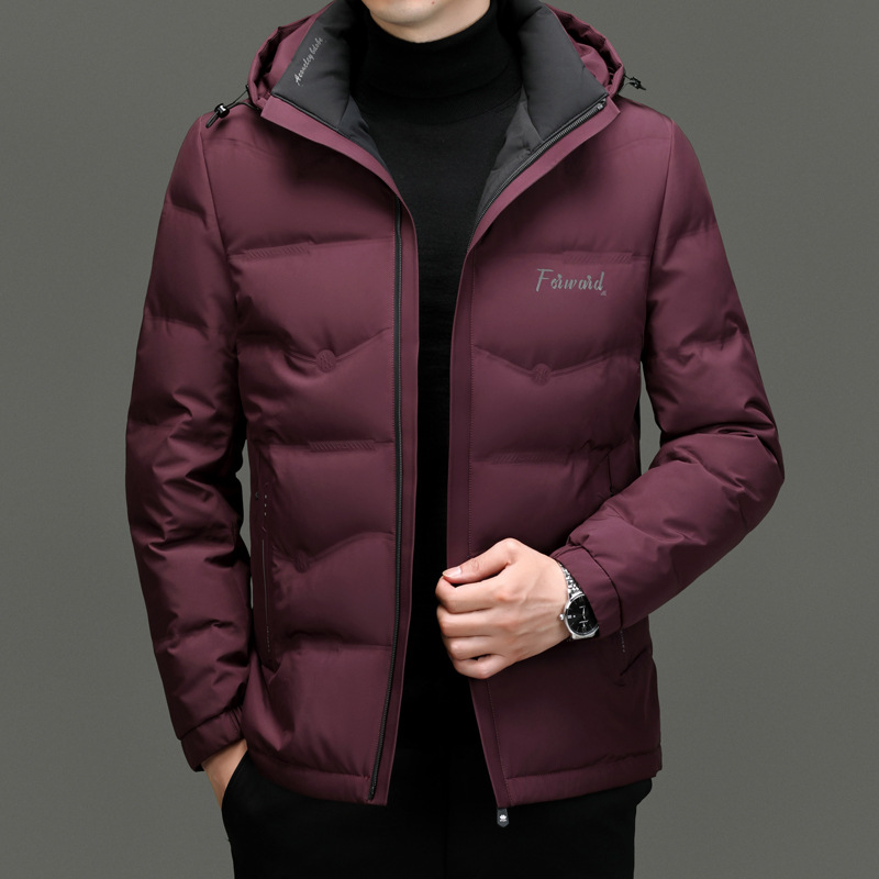 Winter New All-match Duck Down Jacket Casual Middle-aged and Young Men's Wear Removable Inner Stylish Warm Down Jacket