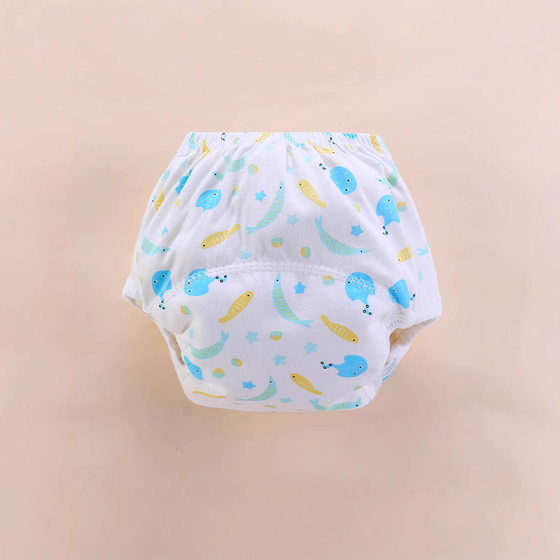 New Baby Printed Study Pants Baby Lappers Children Breathable Bread Pants Diaper Training Pants