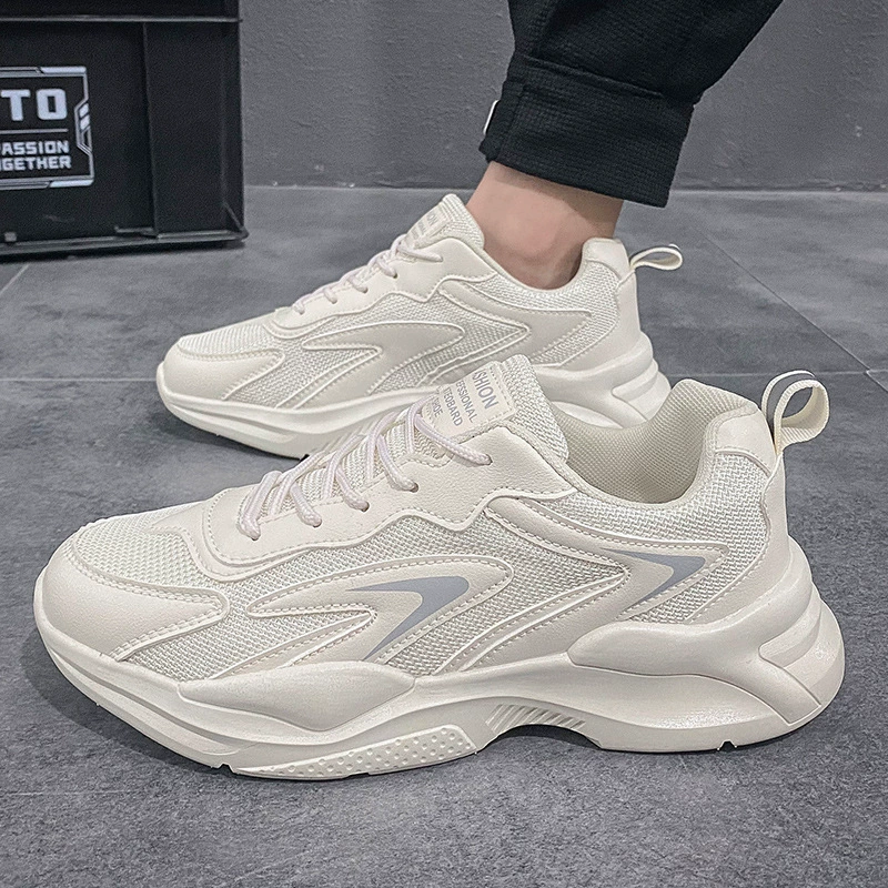 Мужские кроссовки Dad Shoes весна 2025, дышащие, для бега, на толстой подошве, модные, для студентов
