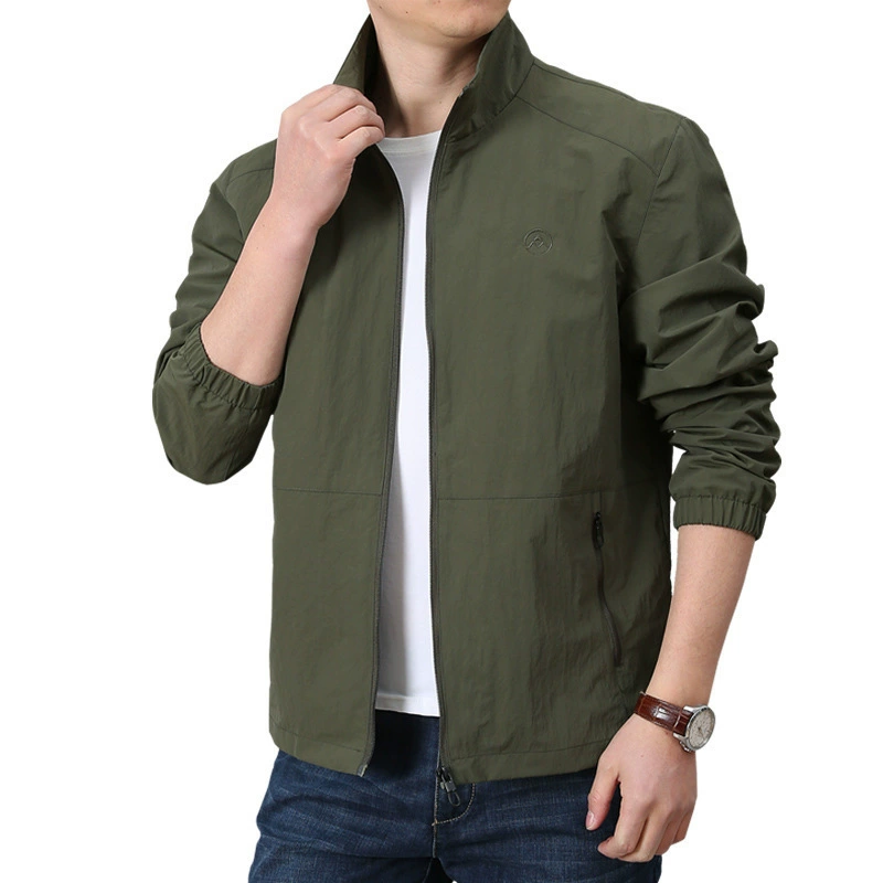 Весна и осень Новая куртка мужское с воротником-стойкой весенне-осеннее пальто мужское уличное быстросохнущее повседневное спортивное пальто 5722