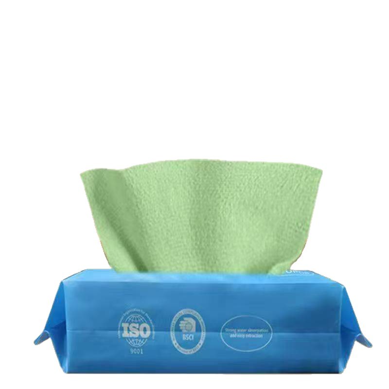 Paño de limpieza en caja, paño de limpieza desechable, microfibra gruesa, paño desechable semanal para lavar platos en la cocina.
