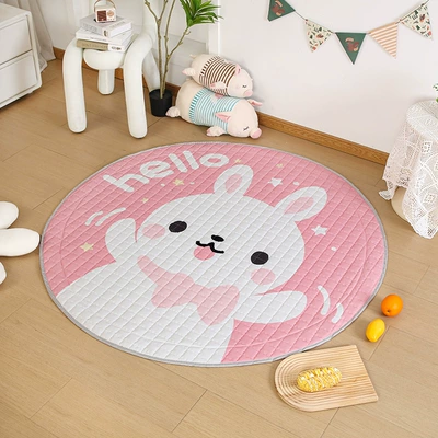 Storage Floor Mat Round Children's | Avtomobil döşəmə paspasları - little-pink-rabbit-diameter-150cm-error-10-3cm