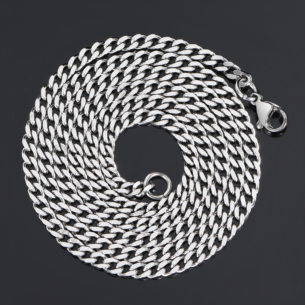 Streetwear Solid Color Stainless Steel Plating Men's Necklace display picture 7