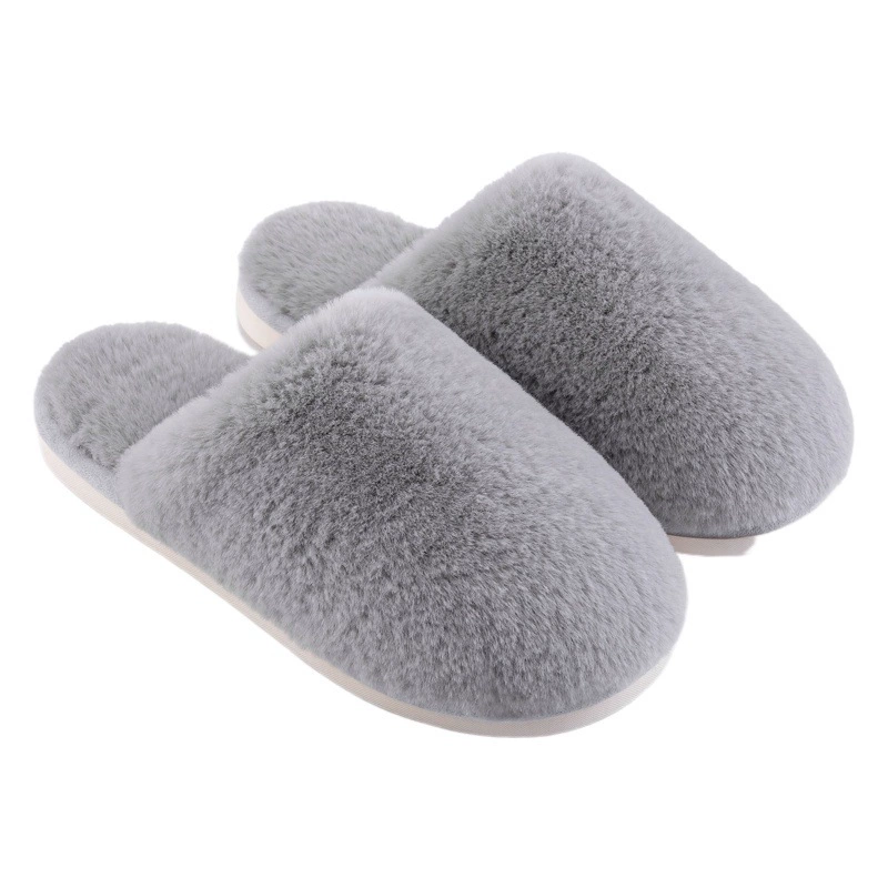 Хлопковые Тапочки женские зимние модные простые домашние Нескользящие теплые мягкие плюшевые бархатные пары поколения волос