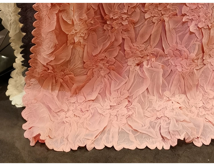 Áo thun nữ tay ngắn cổ tròn chất liệu cotton dập nổi hoa văn nổi cao cấp — Màu đen, Màu đào, Màu trắng, Màu xám chi tiết 34