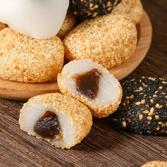 Sweet potato dried soup round bread breakfast donkey rolling Internet Celebrity Snack snack food glutinous rice cake whole box