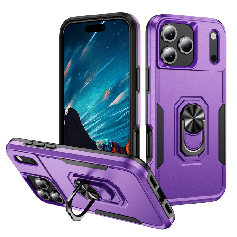 iPhone 16 Pro Max telefon kılıfı Apple 15 manyetik stand darbeye dayanıklı kontrast renkli koruyucu kılıf tam kapsamlı