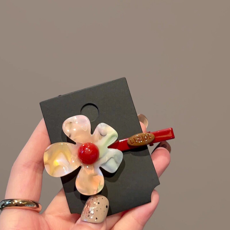 South Korea's Dongdaemun New Niche Design Colorfulful Flower Hairpin Girly Bangs Clip Broken Hairpin Headdress South Korea's Dongdaemun New Niche Design Colorfulful Flower Hairpin Girly Bangs Clip Broken Hairpin Headdress