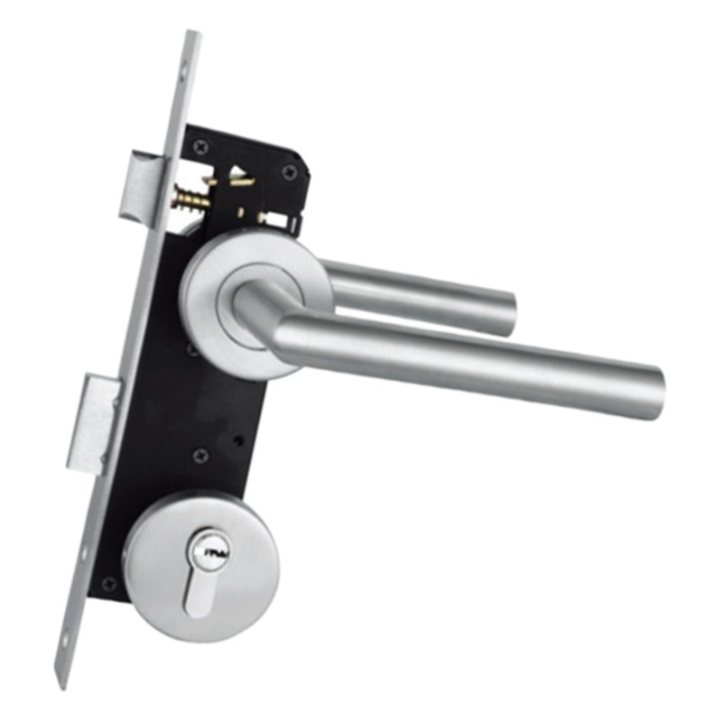 El SUR DE China S11 fábrica directa Oval de acero inoxidable split manija cerradura de la puerta de aleación de aluminio de plástico puerta de acero manija de bloqueo Canal